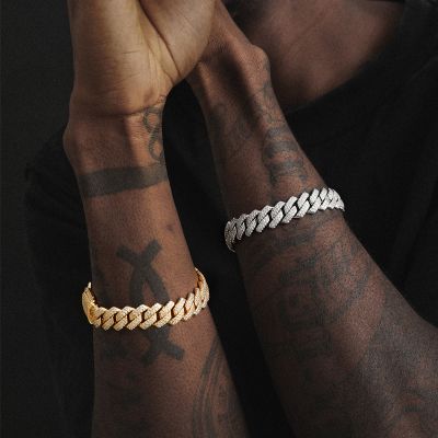 14MM Diamonds Cuban Chain Bracelet