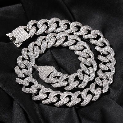 20mm Encrypted Hip Hop Cuban Chain With Zirconia In Copper