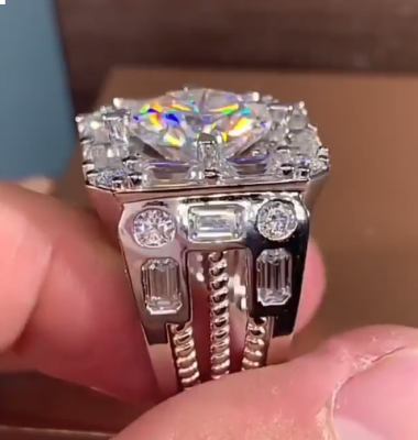 4.0 CT Sterling Silver Men's Customized Band