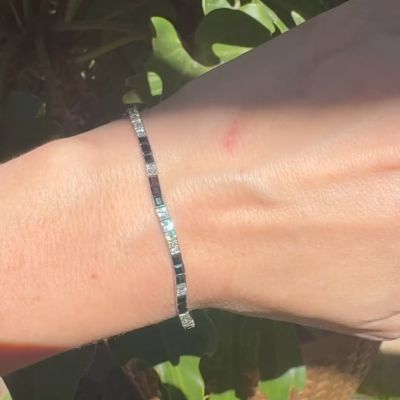 4ct round cut sterling silver handmade luxury bracelet