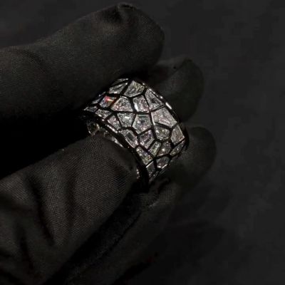 4.8ct Irregular Cut White Sapphire Band for Men