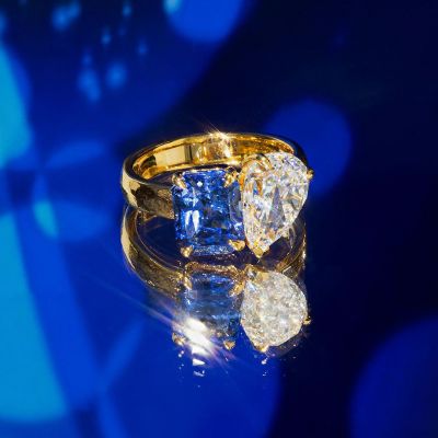 4ct Radiant Cut Sterling Silver Engagement Ring