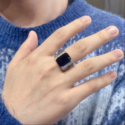 5ct oval cut gemstone sterling silver handmade ring