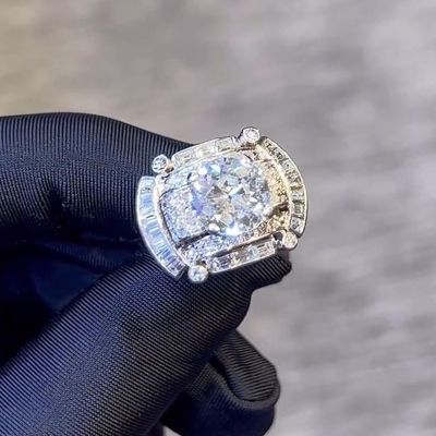 4ct Round Cut Sterling Silver Handmade Ring 