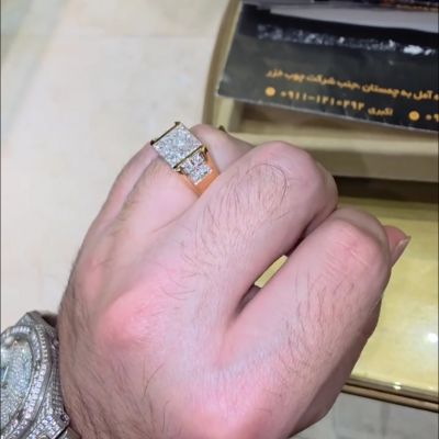 10ctw Princess Cut Diamond Sterling Silver Plated Gold Handmade Ring