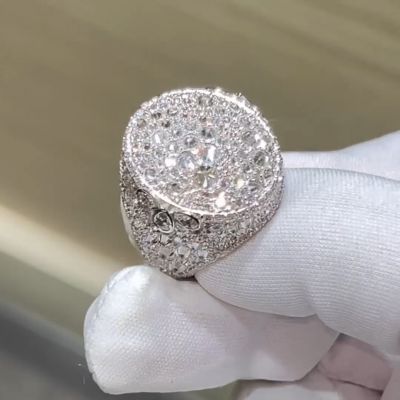 23ctw Tapered Cut Diamond Sterling Silver Handmade Ring