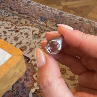 4.3ct round-cut diamond sterling silver and rose gold plated handmade ring