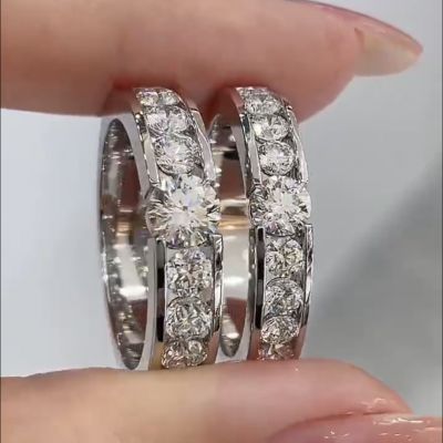 6ct Round Cut Diamond Handmade Sterling Silver Engagement Ring