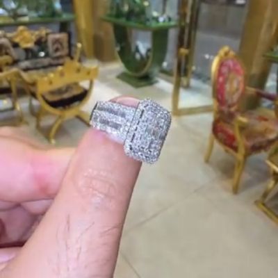 3ct cushion-cut zircon sterling silver handmade ring