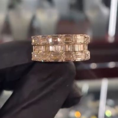 2ct cushion-cut zircon sterling silver rose gold plated handmade ring