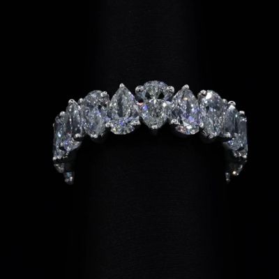 3ct pear cut sterling silver luxury handcrafted ring