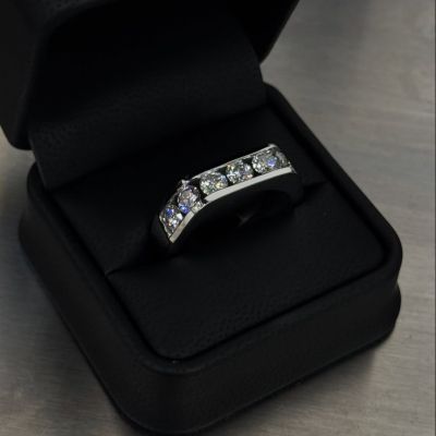 1ct round-cut sterling silver luxury handcrafted ring