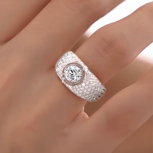 2ct Round Cut White Sapphire Engagement Ring