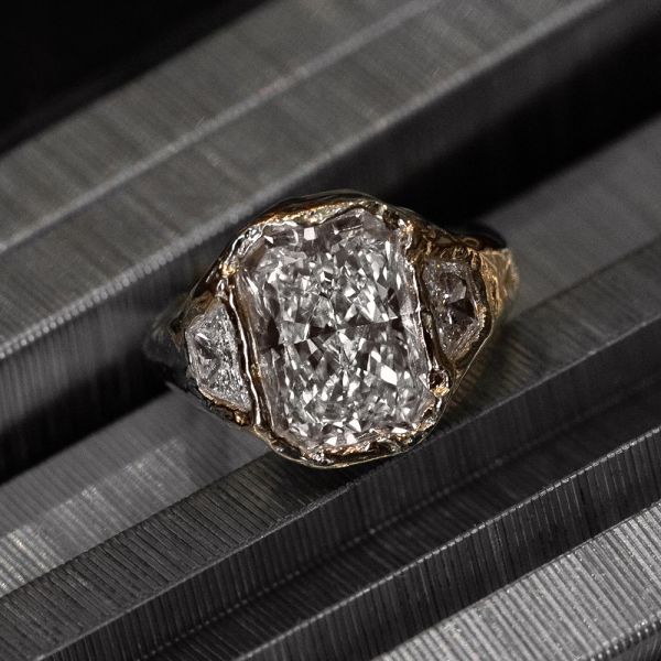 3ct Cushion Cut Sterling Silver Handmade Ring 