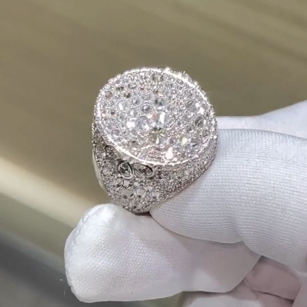 23ctw Tapered Cut Diamond Sterling Silver Handmade Ring