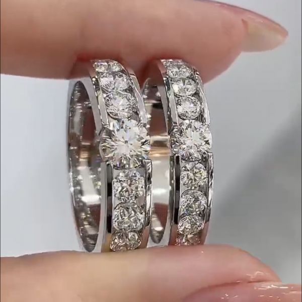 6ct Round Cut Diamond Handmade Sterling Silver Engagement Ring