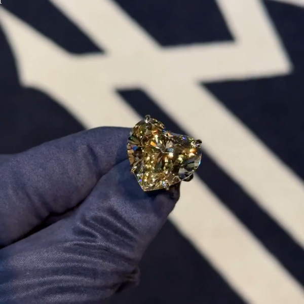 8ct heart-cut yellow diamond sterling silver ring