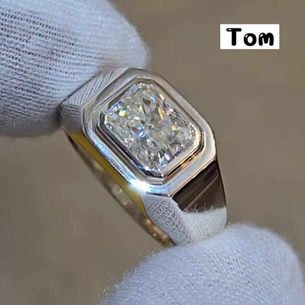 3ct Princess Cut Zirconia Sterling Silver Ring