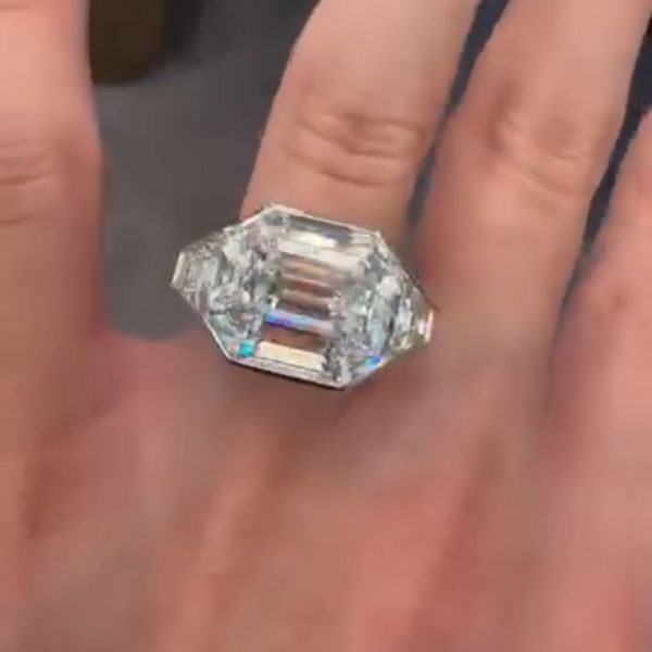 6ct Emerald-Cut Sterling Silver Luxury Handmade Ring